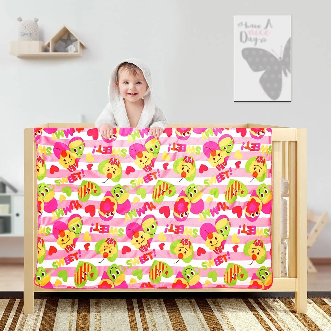 Sweet Cupcake Pink And Yellow Blanket