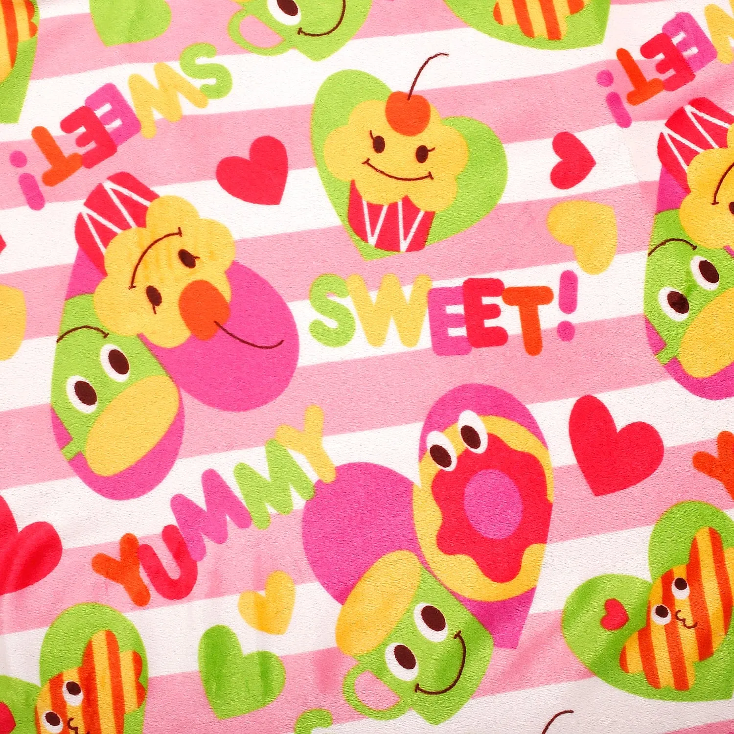 Sweet Cupcake Pink And Yellow Blanket