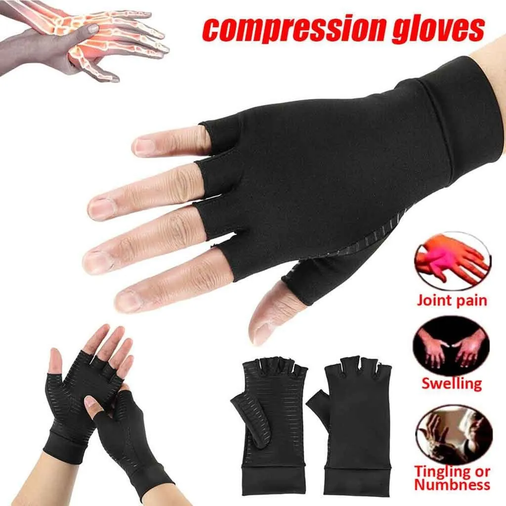 Unisex  Windproof Arthritis Carpal Tunnel Joint Pain Copper Infused Compression Gloves