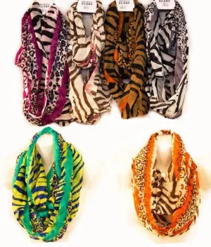 women's animal print infinity scarves Case of 60